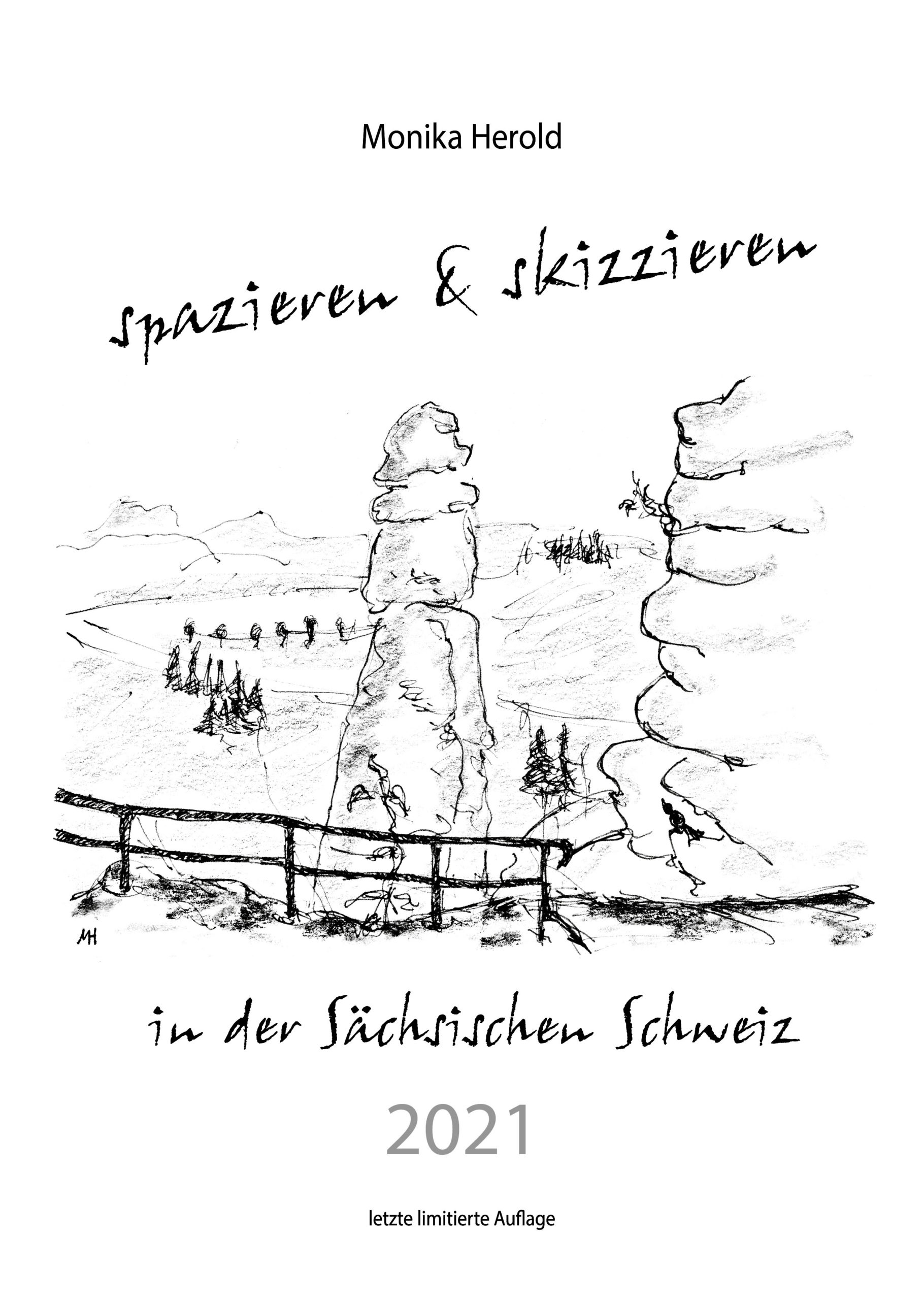Skizzenkalender 2021, Sächsische Schweiz, Barbarine, Pfaffenstein, Königstein, Natur, Felsen, Sandstein, Elbe